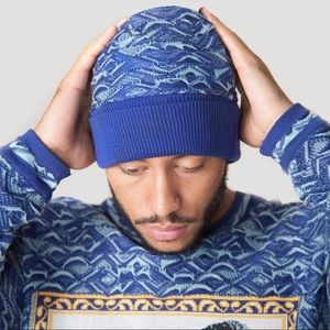 NWT COOGI Art Basel Beanie Vintage Adult Skully Blue Sky ASOS